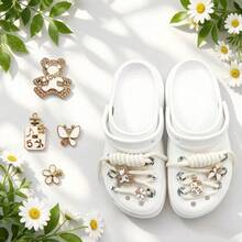 2026 New Fashion Hollow Shoes Accessories, Cute Cartoon Bear Shoe Clips Set/Sold Only As Shoe Accessories, Shoes Not Included - Multicolor - View 1