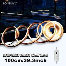 LQHZMYY QHZMYY 1pc Hand Sweep Sensor Neon Light Strip With IC, Flowing Light, Chasing, Meteor Effect, Gesture Control Switch, Ambient Lighting Strip, High-Tech Flowing Light Strip For Stairs, Fences, Gaming Rooms, Kitchens, Hallways, TV Backdrops, Ceilings And Other Decorations - Warm white light - View 12
