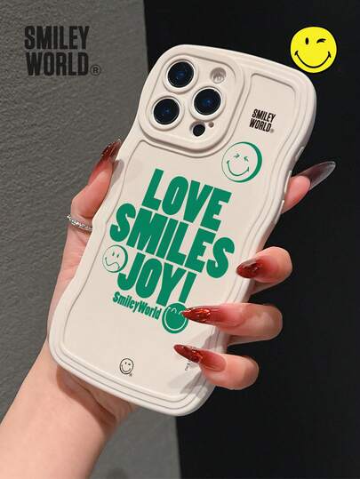 Ốp lưng điện thoại SmileyWorld® 1 chiếc, chống sốc, chất liệu TPU, họa tiết lượn sóng, màu xanh lá cây, in UV, tương thích với dòng Apple 11/12/13/14/15/16/17 Pro Max, thích hợp làm quà tặng ngày lễ, đi làm và sử dụng hàng ngày, chống rơi vỡ hiệu quả.