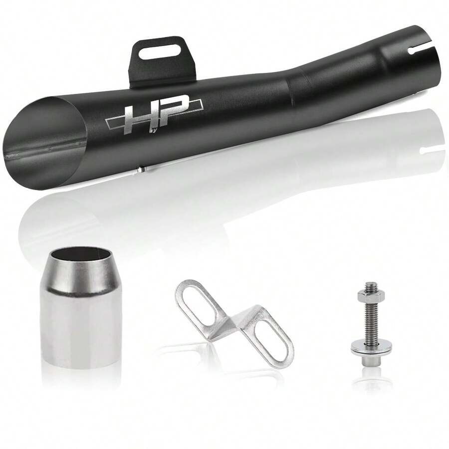 Silenciador para moto - Universal, acabado mate negro, fácil montaje