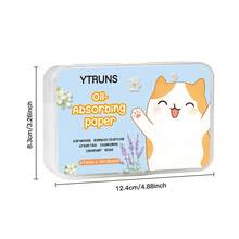 YTRUNS Hojas de control de grasa de colores surtidos y fragancia ligera, para piel grasa, papel facial absorbente amigable con el maquillaje, control de brillo portátil para uso diario y viajes - Multicolor - Ver 5