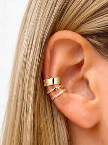 3 chiếc khuyên tai nữ điều chỉnh được, không cần xỏ lỗ, kiểu kẹp sụn tai. - Hoa tai - Xem 1