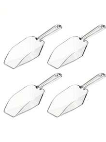5pcs Multipurpose Transparent Plastic Ice Cream Scoops Set, Reusable Plastic Spoons, Suitable For Ice Cream, Candy, Protein Powder, Party And Kitchen Cooking - Multicolor - View 8