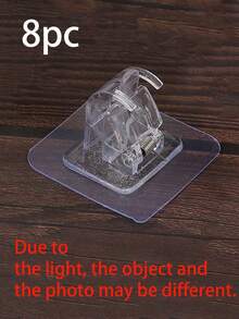 2个/4个/8个免钻孔窗帘杆支架，自粘式，无需钉子，可调节窗帘杆挂钩，适用于浴室、厨房、酒店等场所。 - 無色 - 查看 21