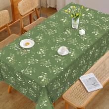 Mantel de mesa con estampado de margaritas de primavera, mantel rectangular floral, cubierta de mesa de cocina y comedor lavable, decoración para fiestas - Verde - Ver 3