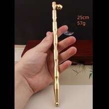 Pure Brass Vintage Tobacco Pipe, Portable Metal Smoke Rod Dual-Purpose Filter Nozzle Retro Dry Tobacco Stem - Ống hút thuốc bằng gỗ hồng mộc (đóng gói riêng lẻ) - Xem 4