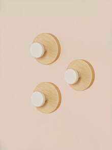 Nordic Style Wall Mounted Hooks, No Drilling Needed, Strong Adhesive, Coat Hooks, Key Holder, Storage Racks For Bathroom, Kitchen, Closet, Creative Design - White - View 9
