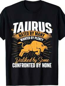 Camiseta con el Signo del Horóscopo Zodíaco Tauro - Lila Púrpura - Ver 1