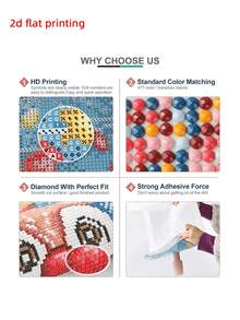 2D Flat Printing Frameless 5D DIY Full Drill Diamond Painting Large Size, Shiny Kitten, Suitable For Beginners And Craft Lovers, Indoor Decor Painting, Best Craft Gift For Mother's Day, Easter, Wedding - View 8