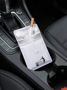 Portable Fireproof Leak-Proof Outdoor Ashtray Bag - Reusable Pocket Travel Ashtray With Storage Pouch For Lighter, Keys, Suitable For Outdoor, Camping, Hiking, Car, Daily Use - Multicolor - View 3
