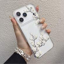 1 ốp lưng TPU mềm trong suốt chống sốc với họa tiết hoa mộc lan được sơn UV, phù hợp với 7/8/7PLUS/8PLUS/X/XS/XR/XSMAX/11/11PRO/11PROMAX/12/12PRO/12PROMAX/12MINI/13/13PRO/13PROMAX/13MINI/14/14PRO/14PROMAX/14PLUS/15/15PRO/15PROMAX/15PLUS/16/16pro/16promax/16PLUS/17/17pro/17promax/AIR - Nhiều màu - Xem 2