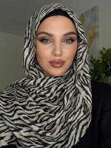 1 chiếc khăn choàng nữ kiểu Bohemian họa tiết da báo, nhẹ và thoáng khí, phù hợp để sử dụng hàng ngày, đi biển, đi nghỉ mát, làm phụ kiện, vật dụng cần thiết khi đi du lịch. - Kaki đen - Xem 4