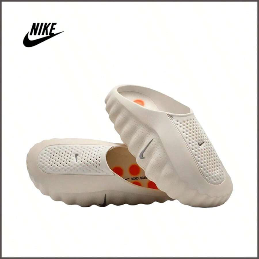 Nike Mind 001 Hyper Crimson Perforated Knit Slip-On Mule Slides With Foam Outsole | Unisex Recovery Sandals With 22 Sensory Nodes, Breathable Knit Upper, Lightweight Cushioning For Pre-Game Focus, Post-Sport Recovery, Daily Casual Beach Pool Shower Wear For Men & Women - 查看 1