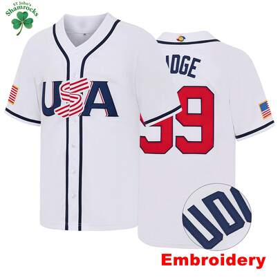 MEAN MACHINE Men's #99 Aaron Baseball Jersey, 2026 World Baseball Classic Home White Embroidered Letter Baseball Uniform, Fan Gift