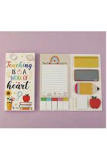 1 Bộ Sổ Lưu Niệm Tiệc Ngày Nhà Giáo, Quà Tặng Tiệc, Sổ Ghi Chú Hoạt Hình, Bộ Sổ Ghi Chú, Giấy Ghi Chú Tự Dính Tùy Chỉnh Dành Cho Giáo Viên, Bộ Giấy Ghi Chú Văn Phòng Phẩm, Quà Tặng Ngày Nhà Giáo - Nhiều màu - Xem 11