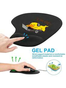 Ergonomic Wrist Rest Mouse Pad, Cute Work Duck Design, Ergonomic EVA Wrist Pad, Non-Slip Memory Foam Mouse Pad With Comfortable Wrist Support, Skin-Friendly Desktop Support Pad, Suitable For Gaming, Office, Computer, Laptop, Home, Graduation Gift, Valentine's Day, Mother's Day, Back To School Perfect Gift - Multicolor - View 7
