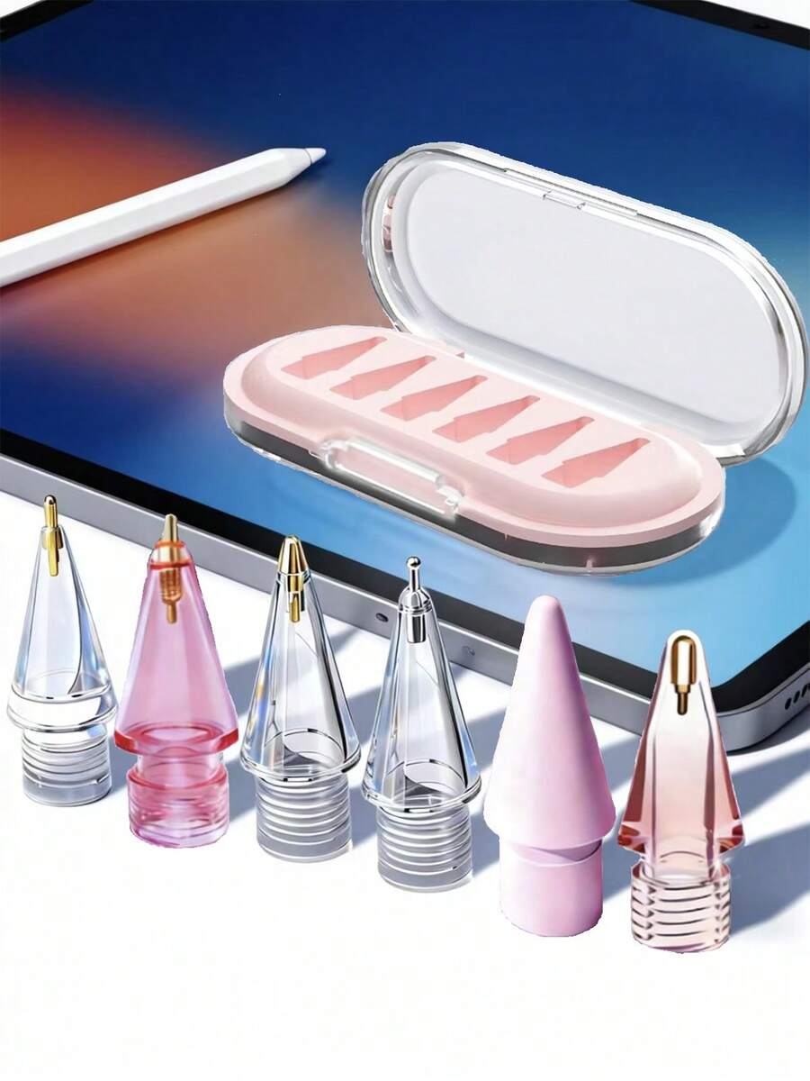 8 Packs Replacement Tips Compatible With Apple Pencil Pro/ 2nd Gen/ 1st Gen/USB C, Upgraded Apple Pencil Tips With Case No Wear Out Fine Point Precise Control, For IPad Pen Nibs Sets