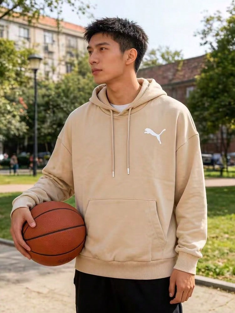 Áo nỉ PUMA in chữ - Màu be - Xem 1