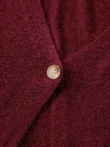 Women's Elegant Romantic Date Night Fitted Sleeveless Top And Bodycon Skirt 2-Piece Set, Shiny Button Decor, Suitable For Party And Daily Wear, Spring/Summer - Burgundy - View 7