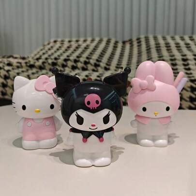 SANRIO 산리오 쿠로미 헬로키티 메이크업 브러쉬 보관 카와이 펜 홀더 데스크탑 보관 장식 멜로디 학생 펜 홀더 보관 선물