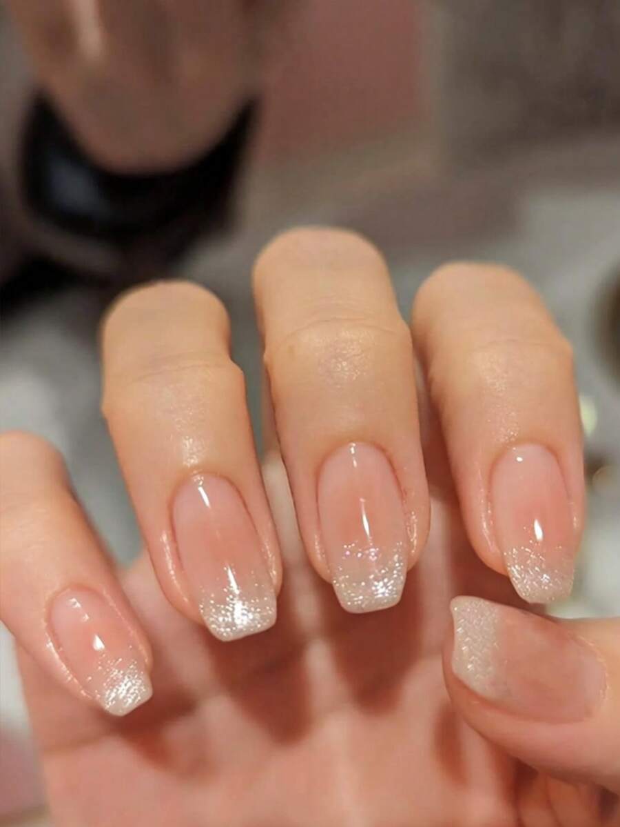 Miếng dán móng tay hình mắt mèo, móng giả hình quan tài cỡ trung bình, miếng dán móng tay kiểu Pháp bóng bẩy có họa tiết, móng giả acrylic bóng mượt phủ kín, phù hợp cho phụ nữ và bé gái, miếng dán móng tay có keo dính, 24 miếng dụng cụ làm móng. - Nhiều màu - Xem 1