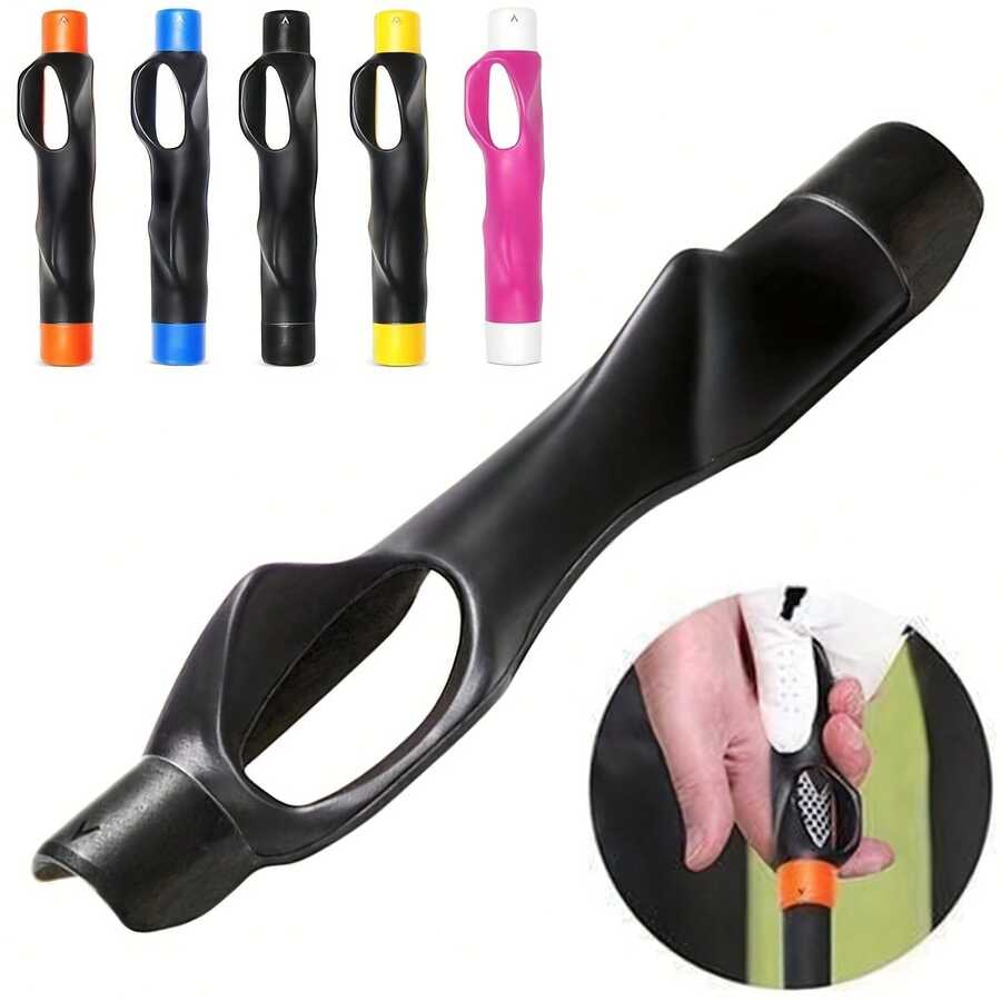 1 pieza Entrenador de agarre de golf, Herramienta de entrenamiento de agarre de palo de golf, Entrenador de swing - Multicolor - Ver 1