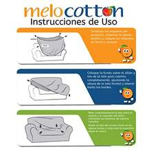 Melocotton - Juego de Protector Cubre Sala Elástico Strech Fit. Renueva tu Sala sin gastar más. Juego Completo: Incluye Protectores de Sofá de 1 2 y 3 plazas. Ideal para Mascotas Couch Cover  527665 - GRIS OXFORD - Ver 5