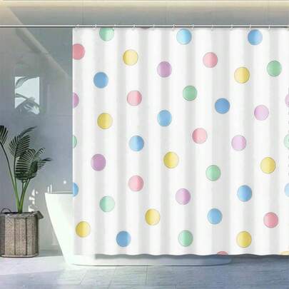 1 chiếc rèm tắm bằng vải polyester in họa tiết, thích hợp cho nhà tắm gia đình và ký túc xá, trang trí thời trang, chất liệu bền, có thể giặt máy.