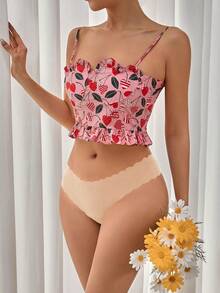 6 piezas de bragas tipo tanga sin costuras, ropa interior sexy para mujer, tanga transpirable y elástico, diseño de talle bajo - Multicolor - Ver 8