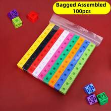 50pcs/Bag Number Blocks Cartoon Themed STEM Toy Building Blocks, Numeric Blocks For Preschool Early Math Sense Training, Magic Cube Puzzle Montessori Educational DIY Toy, Children Birthday Gift - Magic Cube Building Blocks - View 13