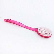 1pc Extra Long Handle Exfoliating Brush, For Back Scrubbing (14. 37 Inches), Shower Scrub Brush, Soft Bristles, Non-Slip Handle, Suitable For Hard-To-Reach Areas, Feet And Shoulders, Spa, Elderly Care And Bathing Accessories, Essential For Home Bathroom (Light Blue, Summer Fresh) - 1 紅色 - 查看 12