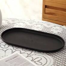 1pc Oval Plastic Tray, Food Serving Tray, Colorful Platter, Smooth Surface Easy To Clean, Dishwasher , Lightweight And Portable. Reusable, Suitable For Kitchen, Bathroom, Vanity, And Office. Can Be Used To Hold Food, Side Dishes, Desserts, Beverages, Or As A Desktop Storage And Decorative Tray. - View 14