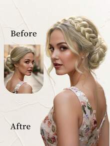 1 pieza Diadema con doble trenza, diseño de dientes antideslizante, diadema con cabello sintético esponjoso, adecuado para Navidad, Año Nuevo, Carnaval, Festival de música - Multicolor - Ver 3