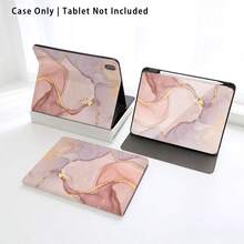 大理石纹翻盖保护套，带笔槽，粉紫色大理石纹图案，兼容荣耀Pad 8/9/10、荣耀GT 11.5英寸/X7/X8A/X8Pro/X9/X9Pro/V9/V8 Pro、MatePad SE 11英寸/MatePad 11英寸/11.5英寸、MatePad Pro、苹果第十代/11 2025（A16）、A9/A9+/A11/S11/S10 FE+，具备自动休眠/唤醒功能，适合作为返校季、情人节、节日礼物。 - 彩色 - 查看 2