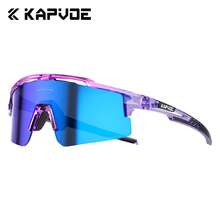 Kapvoe Half-Frame Fashion Sports Eyeglasses, Suitable For Outdoor, Travel, Driving And Daily Life. Windproof Sports Goggles, Suitable For Hiking, Running, Driving, Cycling And Fishing. Sports Style, Suitable For Beach, Unisex. - Multicolor - View 5