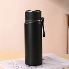 Customized Logo Double-Layer Vacuum Insulated Water Bottle Long-Lasting Thermal Insulation Slip-Resistant Base With Portable Strap Engraving Service Drinkware, Personalized Gift - Multicolor - View 11