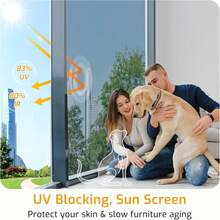 1 Roll One-Way Privacy Window Film, Blackout, Heat Insulation, Mirror Finish, Anti-Glare, UV Blocking, Transparent View From Outside But Not Visible From Inside, For Home & Office Use - Silver - View 2
