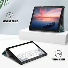 兼容 Fire Max 11（第 13 代）2023（11 英寸）/ HD 10 Plus 2021（10.1 英寸）/ HD 8 2020/2022（8 英寸）的三折智能平板电脑保护套，带自动休眠功能 - 墨綠色 - 查看 6