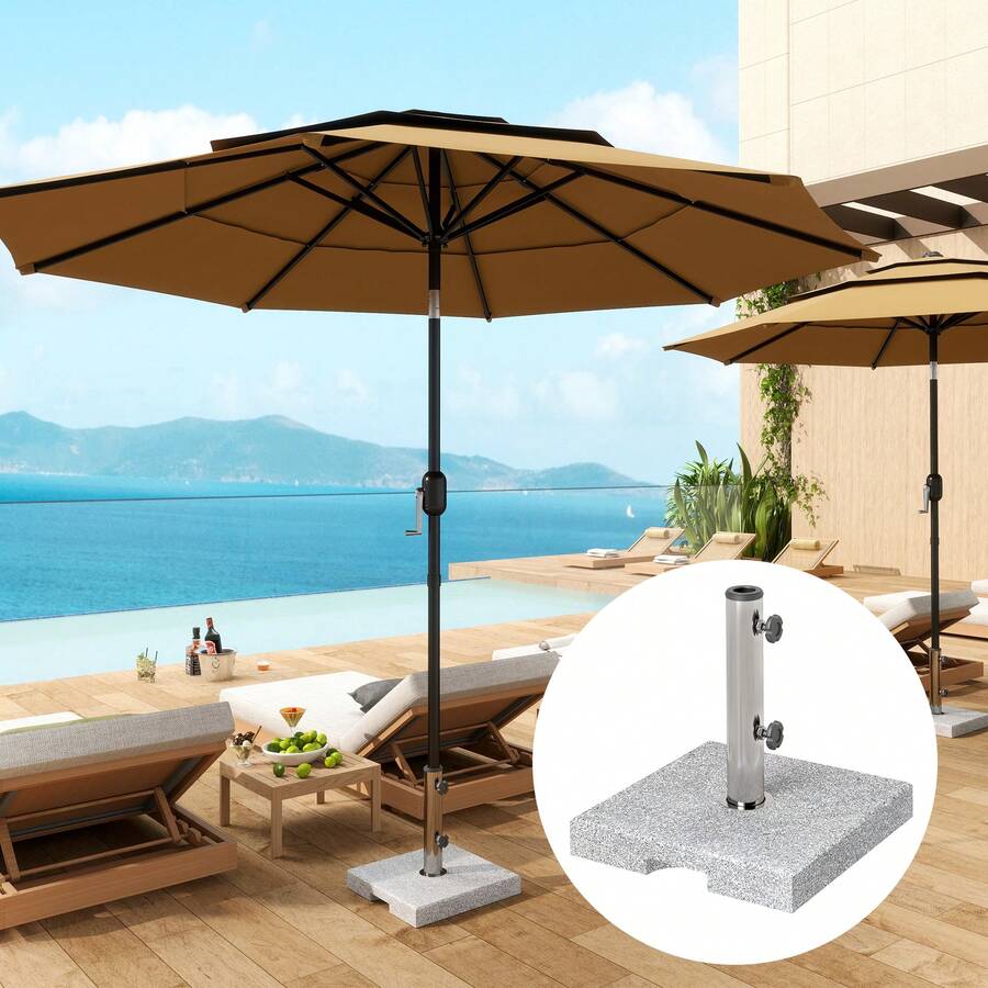 Outsunny Outdoor Parasol, Stand And Base - A - Xem 1