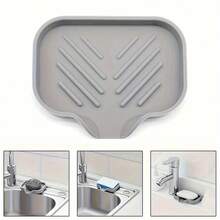 [Soap Drain Tray] 1pc Foldable Soap Dish - Lightweight, Self-Draining | Bathroom Soap Holder, Dishwashing Mat, Drying Tray | Portable For Kitchen, Outdoor Travel - silicone pad - 查看 11