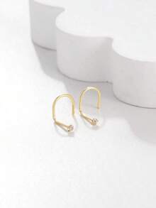 2pcs 925 Sterling Silver Nose Rings, 1.5mm Small Crystal, 24 Gauge Nose Studs - 金色 - 查看 9