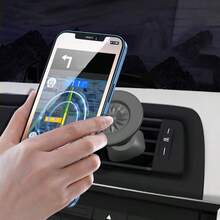 1 chiếc giá đỡ điện thoại từ tính đa năng, giá đỡ điện thoại gắn trên cửa gió điều hòa tiện dụng với nhiều đế. - Kiểu clip - Xem 5