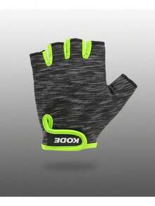 Luva De Ciclismo Unissex Preta E Verde Kode Straat Speed Mtb - Preto - Visão 9