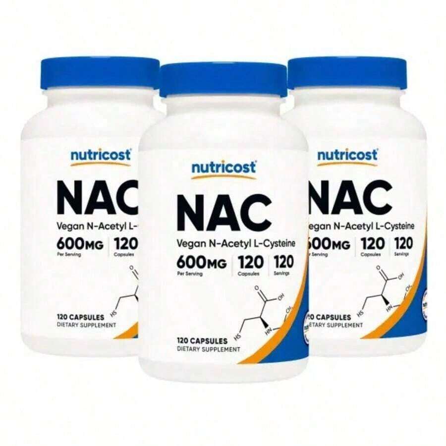 Acetyl L-Cysteine (NAC) 600mg, 120 Capsules - Non-GMO, Gluten Free[Free Shipping ] - 3PCS - 查看 1