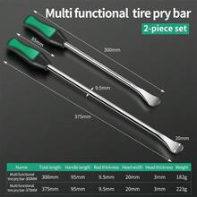 Industrial Pry Bar, Tire Lever Tool, Multi-Size Options, Flat Head Pry Bar, Suitable For Motorcycle/Car/Electric Vehicle/Tricycle/Woodworking Nail Removal, Tire Prying/Tire Expansion - Tire Pry Bar - Black and Green - View 4