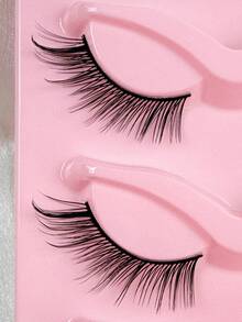 5 Pairs Manga Cat Eye Fox Eye Faux Mink False Eyelashes Sexy Lashes Extension Makeup - Black - View 7