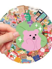 100-Piece Cartoon Animal-Themed Sticker Set-A Must-Have For Scrapbooks. Assorted Colors. Perfect For Decorating Bumpers, Office Chairs, Bicycles, Motorcycles, Insulated Mugs, And Books. Ideal As Decorative Stickers For Holidays And Birthdays. Self-Adhesive. Makes A Perfect Gift For Friends, Rewards, And Special Occasions. - Multicolor - View 10