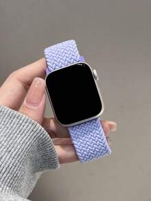 1条男女通用尼龙表带，兼容 42mm、38mm、40mm、41mm、44mm、45mm、46mm、49mm，时尚智能手表替换表带，适用于Series Ultra2、Ultra SE2、SE 11、10、9、8、7、6、5、4、3、2、1，是返校学生的理想礼物 - 柔霧紫 - 查看 3