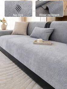 1 chiếc vỏ đệm sofa mềm mại bằng vải chenille, bảo vệ ghế sofa đa năng dùng được cả bốn mùa, vỏ bọc sofa chống trượt hiện đại tối giản, chống bụi và có thể giặt được, tươi mới và thời trang, thân thiện với thú cưng, phù hợp với phòng ngủ, văn phòng, phòng khách, sofa hình chữ L và sofa 1/2/3/4 chỗ ngồi. - Màu Xám nhạt - Xem 2