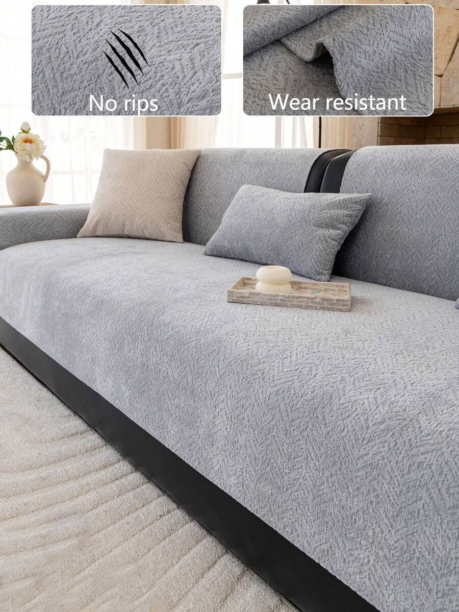 1 chiếc vỏ đệm sofa mềm mại bằng vải chenille, bảo vệ ghế sofa đa năng dùng được cả bốn mùa, vỏ bọc sofa chống trượt hiện đại tối giản, chống bụi và có thể giặt được, tươi mới và thời trang, thân thiện với thú cưng, phù hợp với phòng ngủ, văn phòng, phòng khách, sofa hình chữ L và sofa 1/2/3/4 chỗ ngồi.